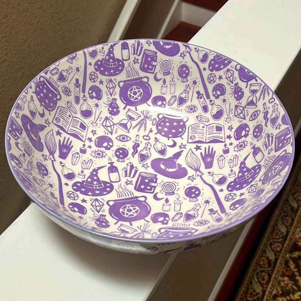 Purple Witchy Halloween bowl
